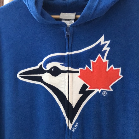 MLB Toronto Blue Jays Baseball Men’s Fleece Onesie PJ Lounge Size L - Picture 4 of 10